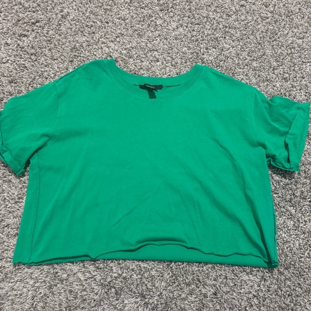 Green Crop Top